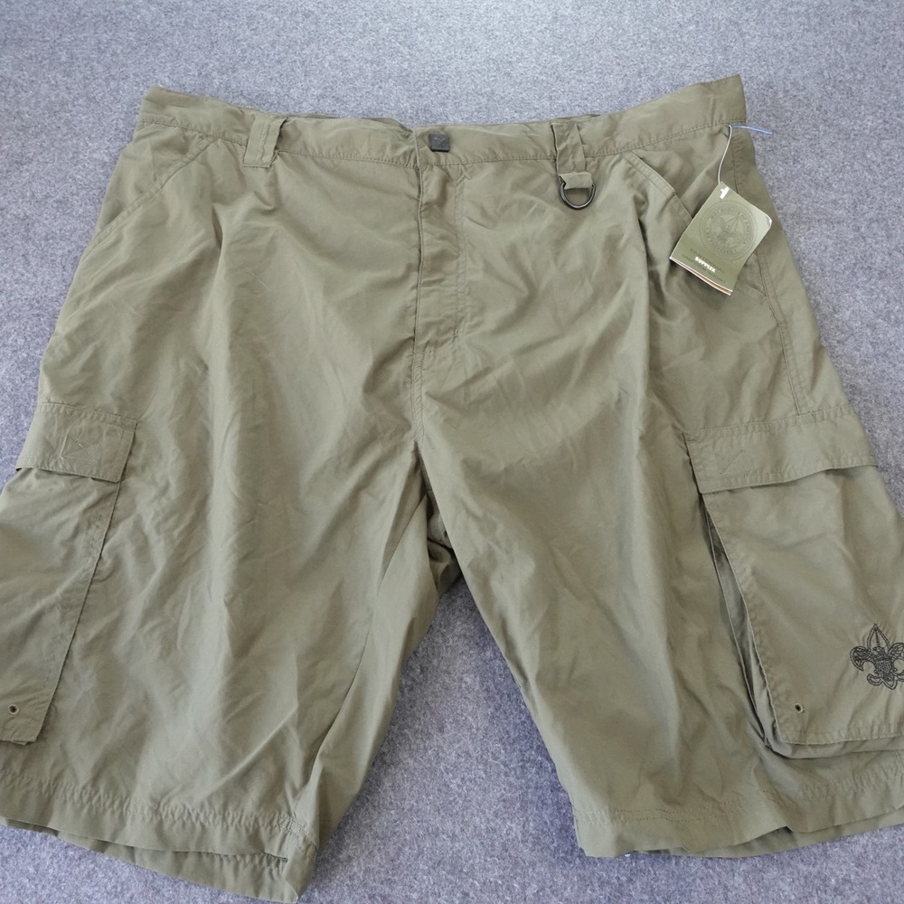 Boy Scouts of America Centennial Supplex Uniform Cargo Shorts Olive Green XL NWT
